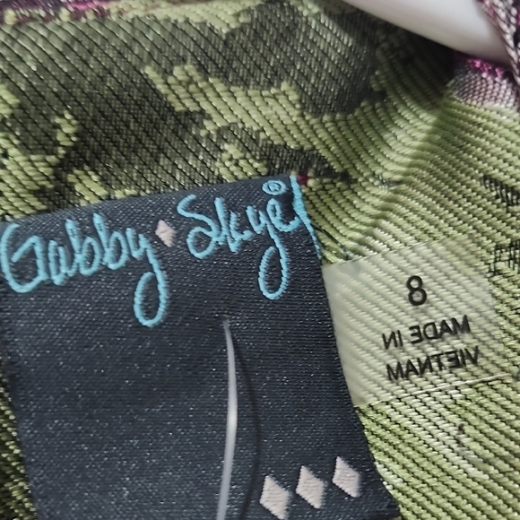 Gabby Skye Pink and Green Mini Dress - Picture 2 of 6